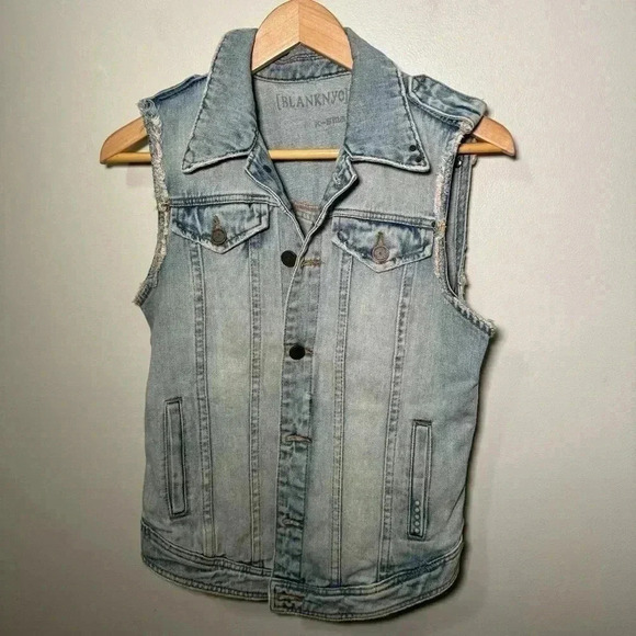 Blanknyc denim vest western ranch boho festival XS - Picture 2 of 5